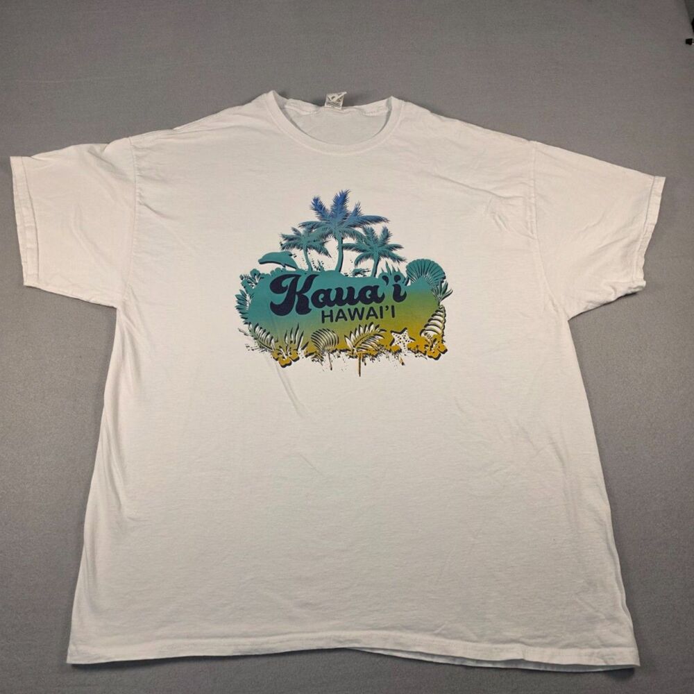 Kauai Hawaii Graphic T-Shirt Size 2XL White - 0103